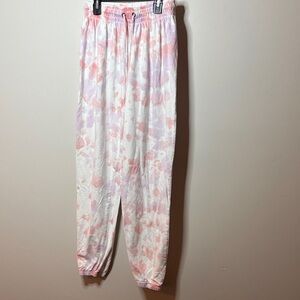 Kids Pink Tie-Dye Jogger Pants